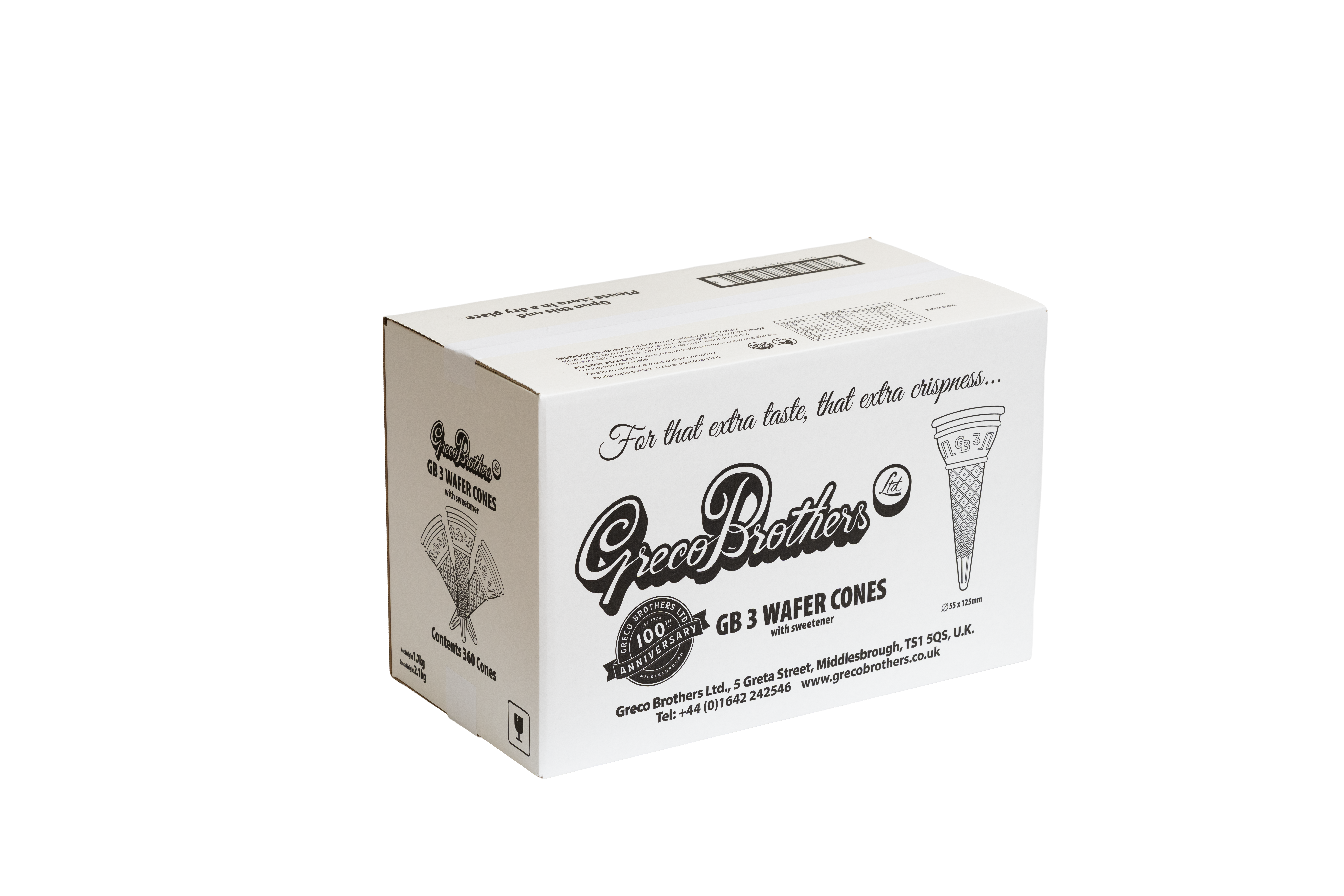 GB3 Wafer Cone (60mm x 120mm)