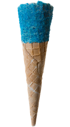 Tall Blue Sherbet Waffle Cone x 105