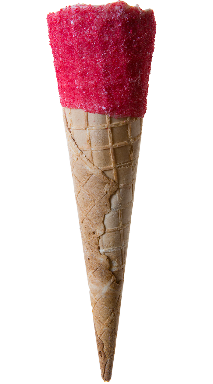 Tall Red Sherbet Waffle Cone x 105