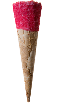 Tall Red Sherbet Waffle Cone x 105