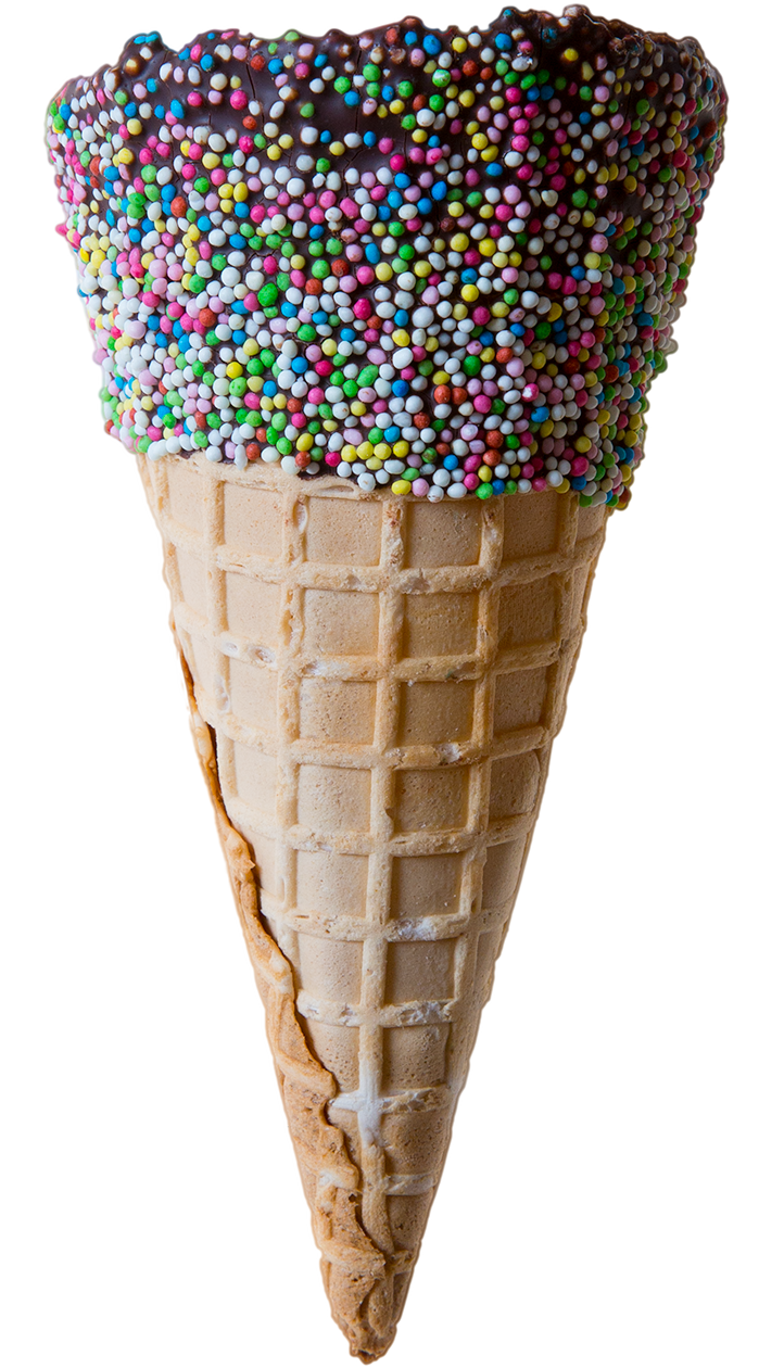 Medium Rainbow Waffle Cone