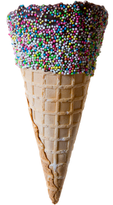 Medium Rainbow Waffle Cone