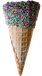 Medium Rainbow Waffle Cone