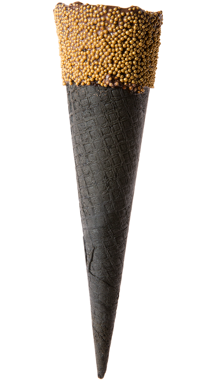 Tall Black Gold Sugar Cone
