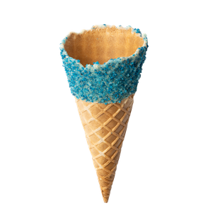 Medium Blue Sherbet Waffle Cone  (70mm x 150mm)