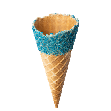 Medium Blue Sherbet Waffle Cone  (70mm x 150mm)