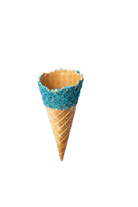 Medium Blue Sherbet Waffle Cone  (70mm x 150mm)