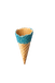 Medium Blue Sherbet Waffle Cone  (70mm x 150mm)