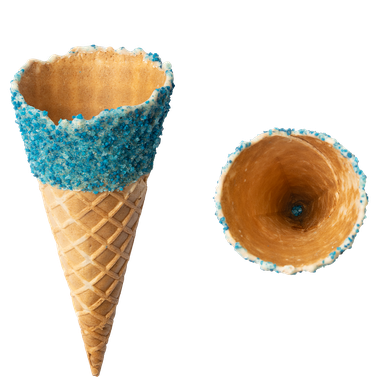 Medium Blue Sherbet Waffle Cone  (70mm x 150mm)
