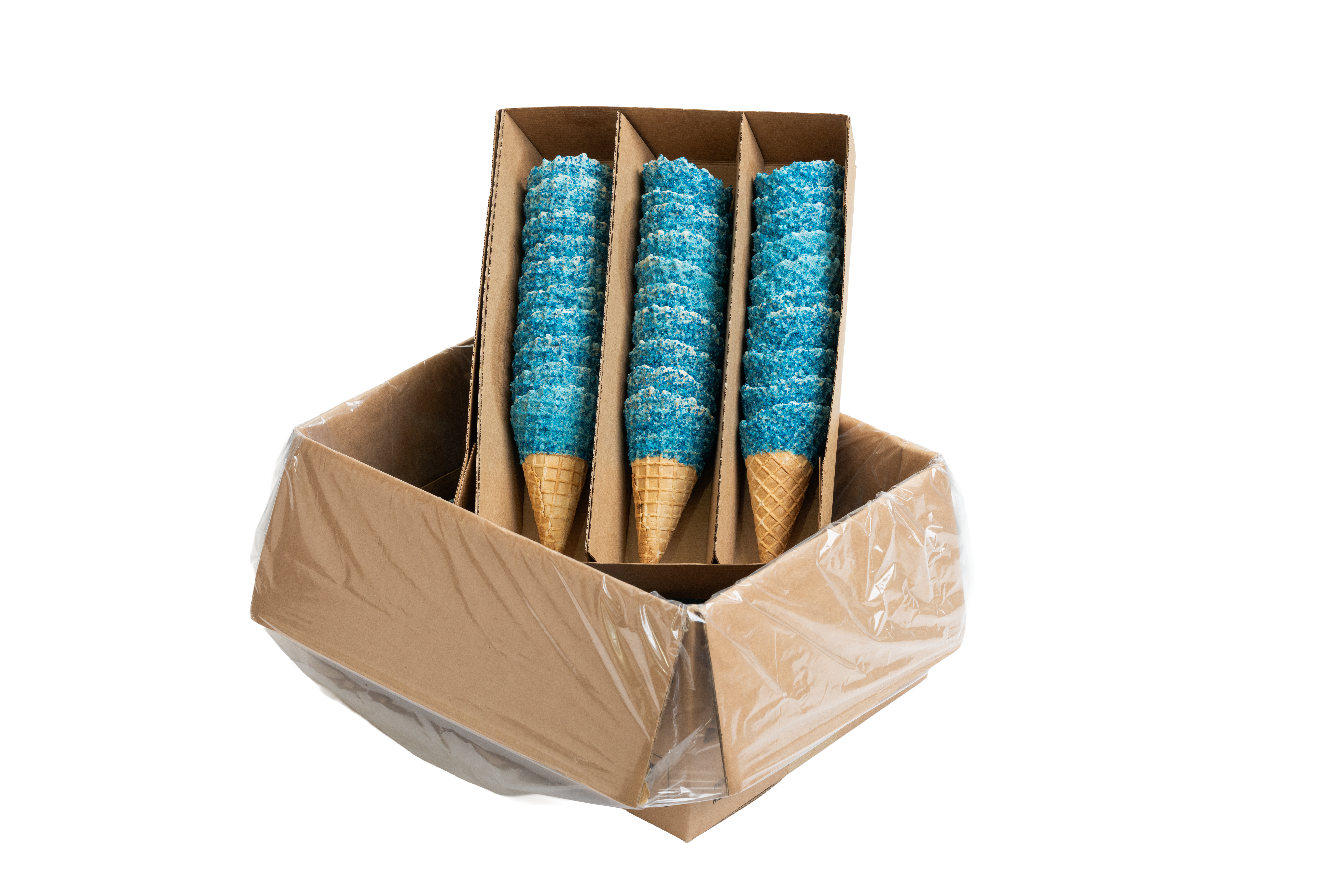 Medium Blue Sherbet Waffle Cone  (70mm x 150mm)