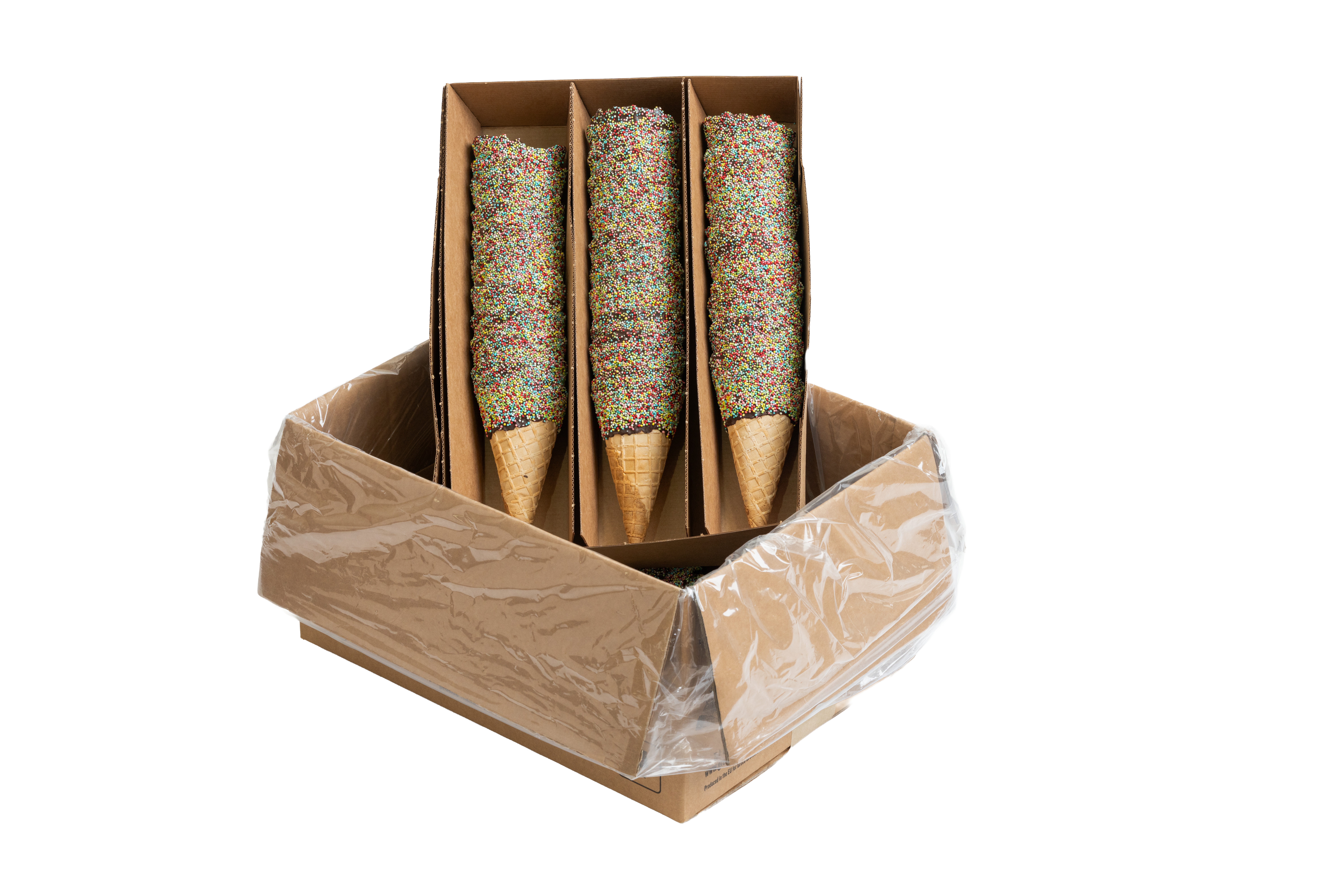 Medium Rainbow Waffle Cone (72mm x 155mm)