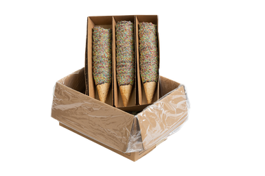 Medium Rainbow Waffle Cone (72mm x 155mm)