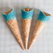 Tall Blue Sherbet Waffle Cone (50mm x 177mm)