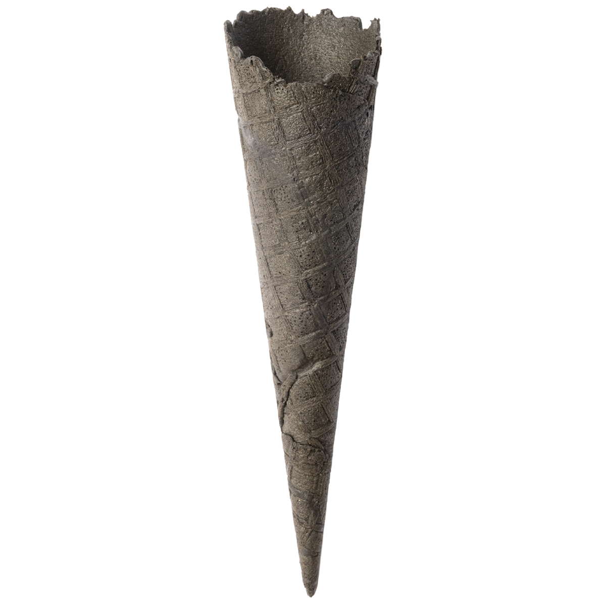 Tall Black Waffle Cone (48mm x 177mm)