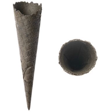 Tall Black Waffle Cone (48mm x 177mm)