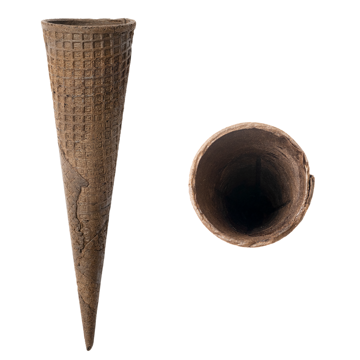 Tall Dark Cocoa Sugar Cone                                   (50mm x 178mm)