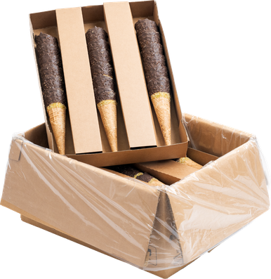 Tall Dubai Choc Waffle Cone (50mm x 178mm)