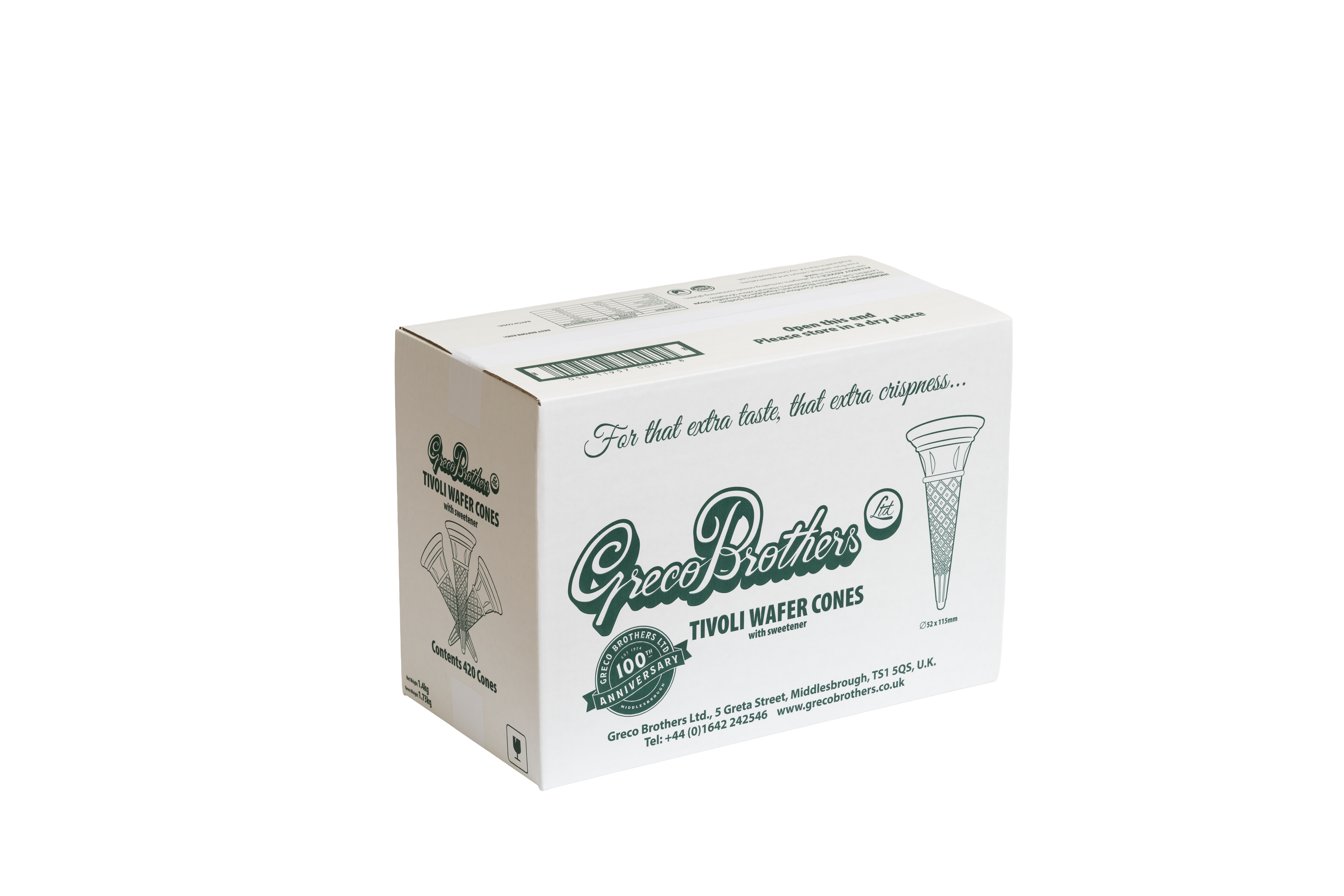 Tivoli Wafer Cone (52mm x 115mm)