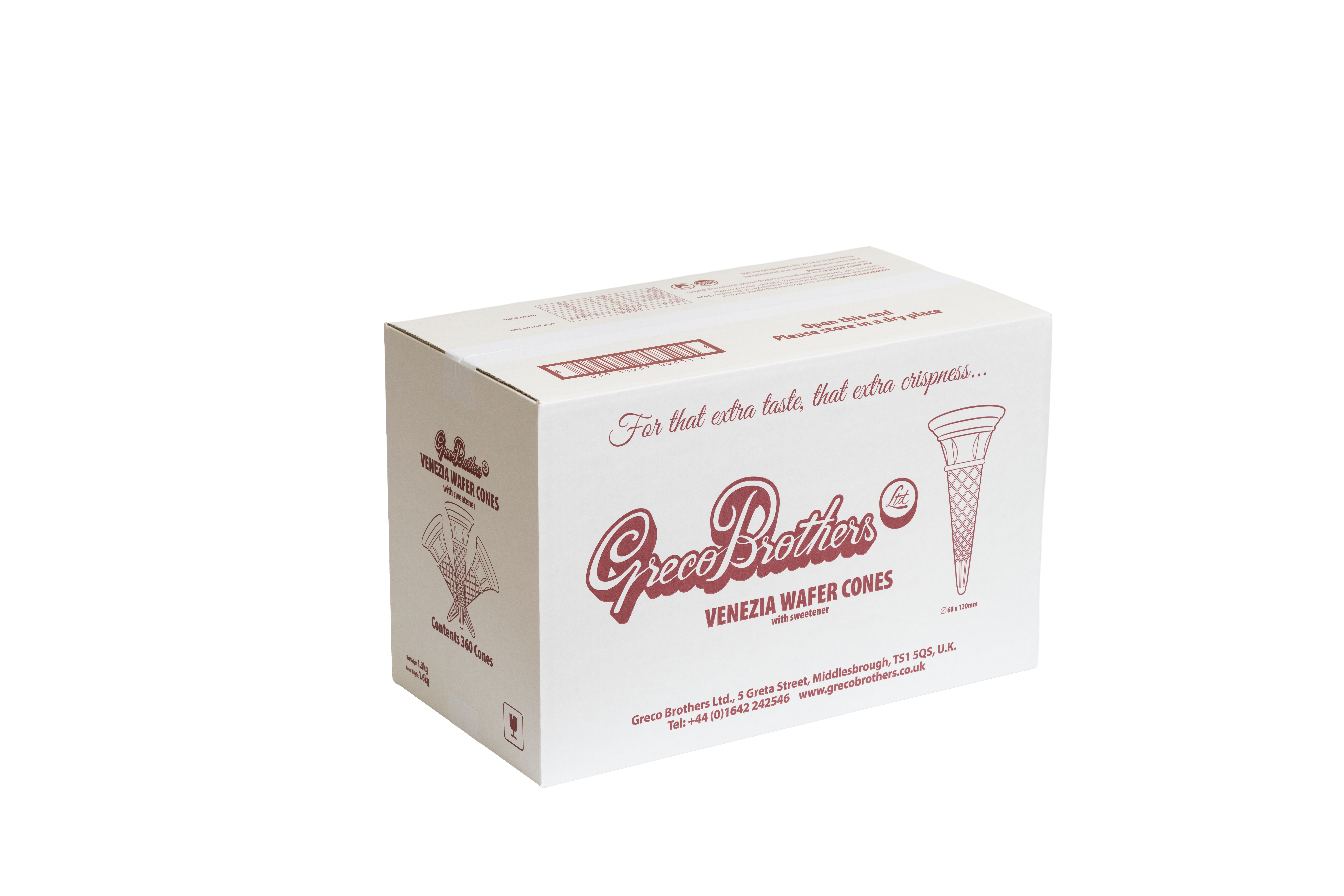 Venezia Wafer Cone (60mm x 120mm)